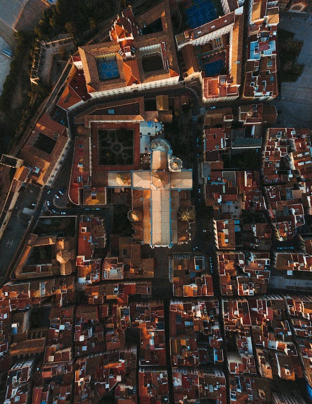 tarragona aerial old town